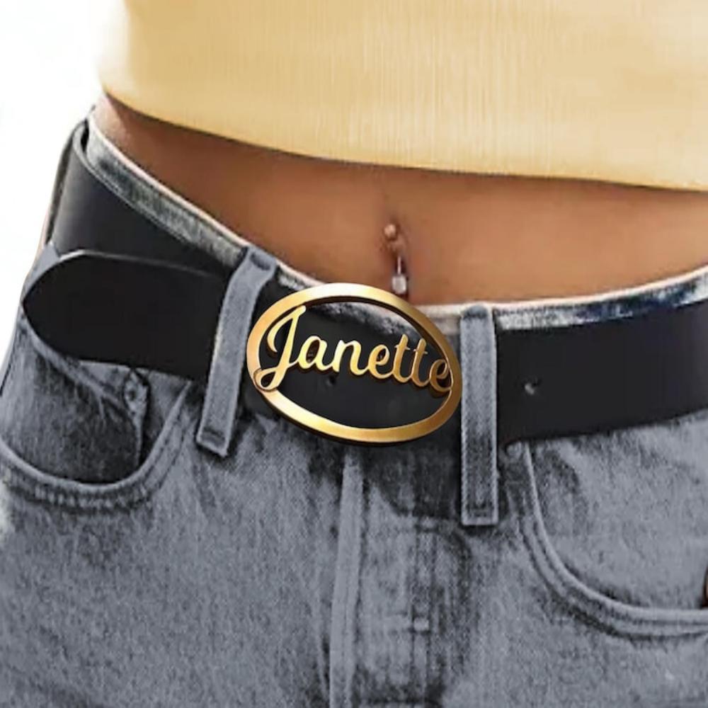Personalized Name Belt Buckle – Custom Belt Clasp for Dad, Mom, Family, Friends