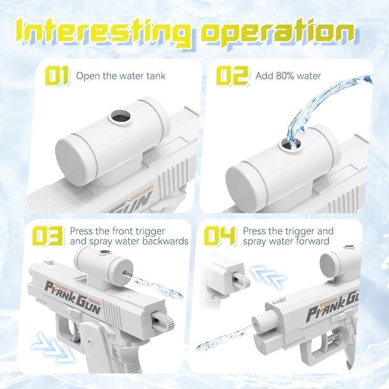 Prank Water Gun, Inverted Water Pistols Spraying From Front and Back, Ideal Novelty Gifts for Friends