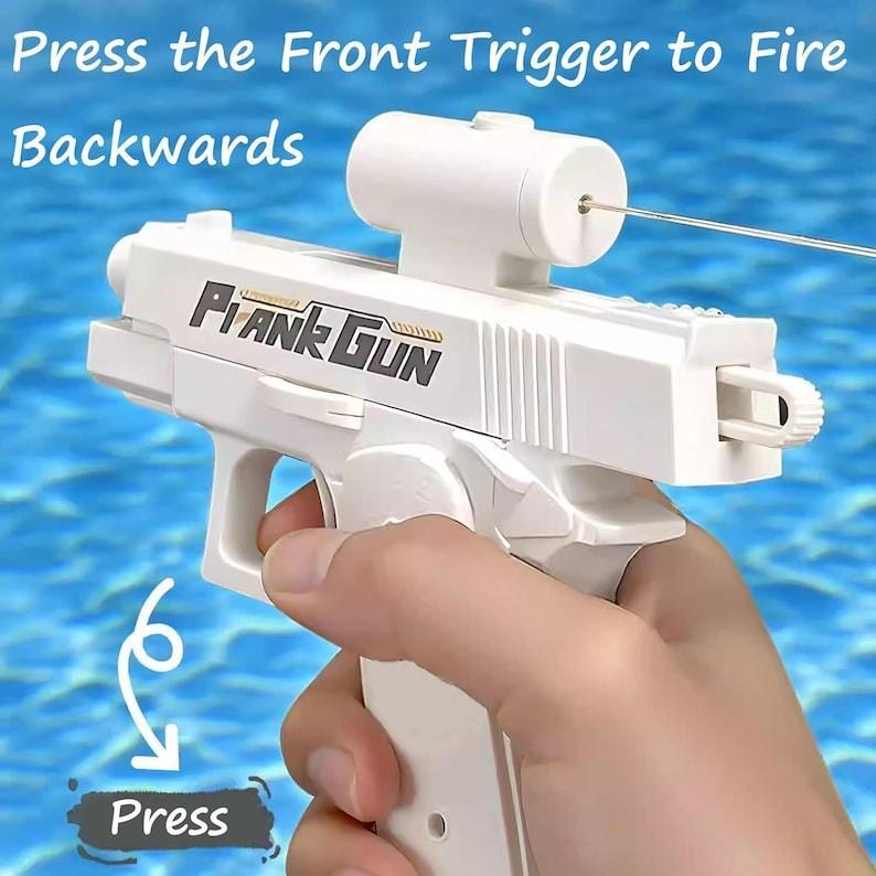 Prank Water Gun, Inverted Water Pistols Spraying From Front and Back, Ideal Novelty Gifts for Friends