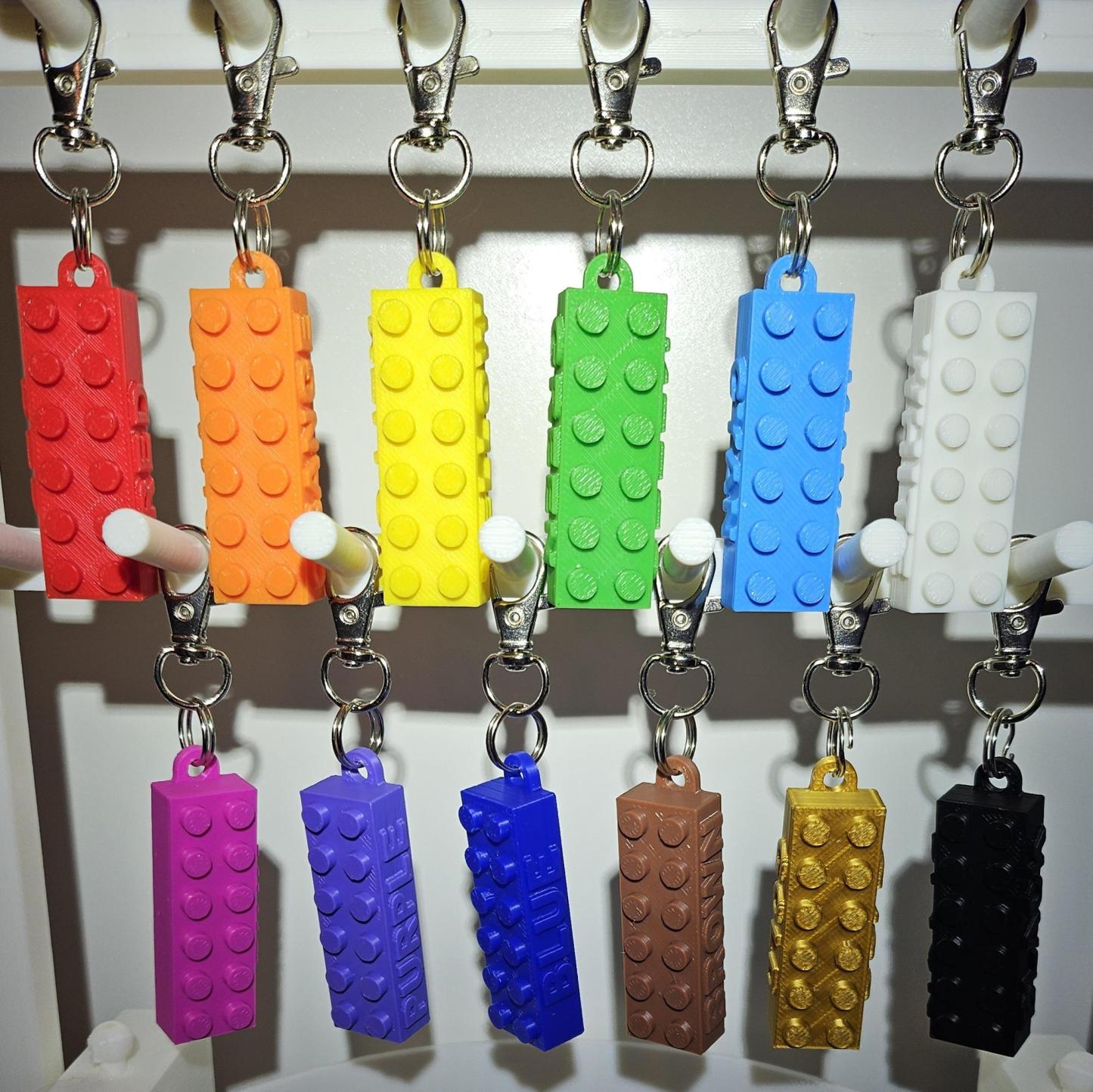 Custom Brick Name Keychain: Personalized Block Keychain, Fun Gift - CustWitUK