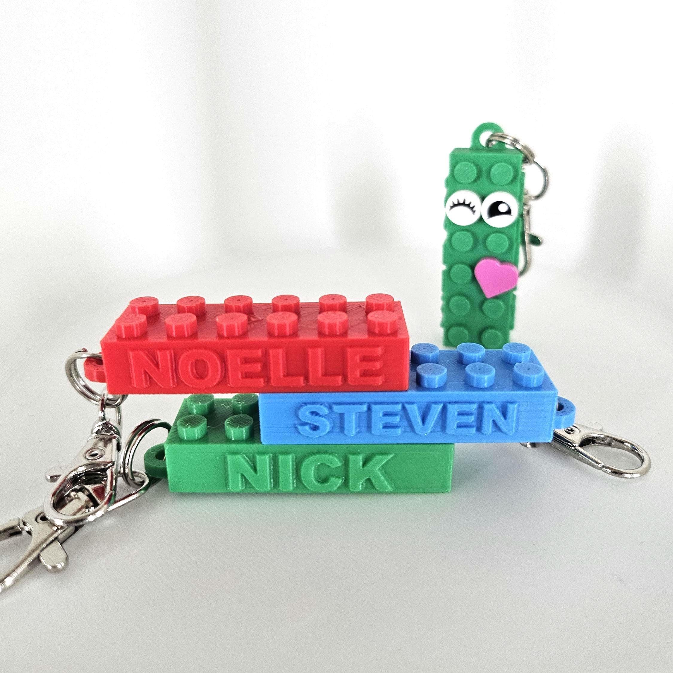 Custom Brick Name Keychain: Personalized Block Keychain, Fun Gift
