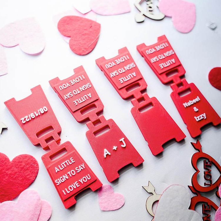 Personalized Girlfriend A Little Sign To Say I Love You Mini Love Sign Custom Multiple Colors 3D Printed A-frame Sign Valentine's Day Gift for Her - CustWitUK
