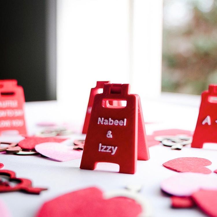Personalized Girlfriend A Little Sign To Say I Love You Mini Love Sign Custom Multiple Colors 3D Printed A-frame Sign Valentine's Day Gift for Her - CustWitUK