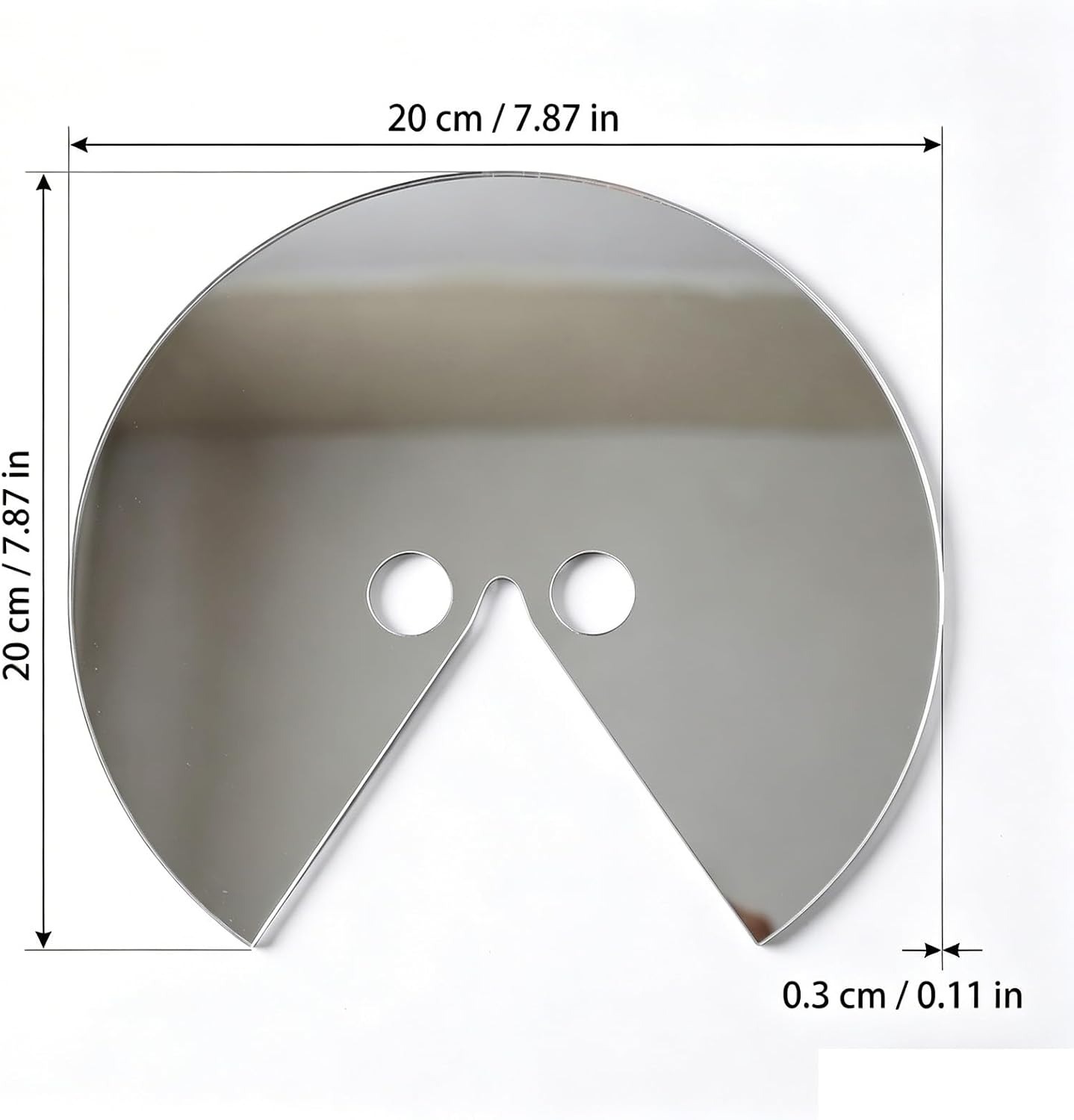 Acrylic Mirror Mask Head-mounted Photo Prop,Reflective Surface Mirror Face Mask for Photoshoots - CustWitUK