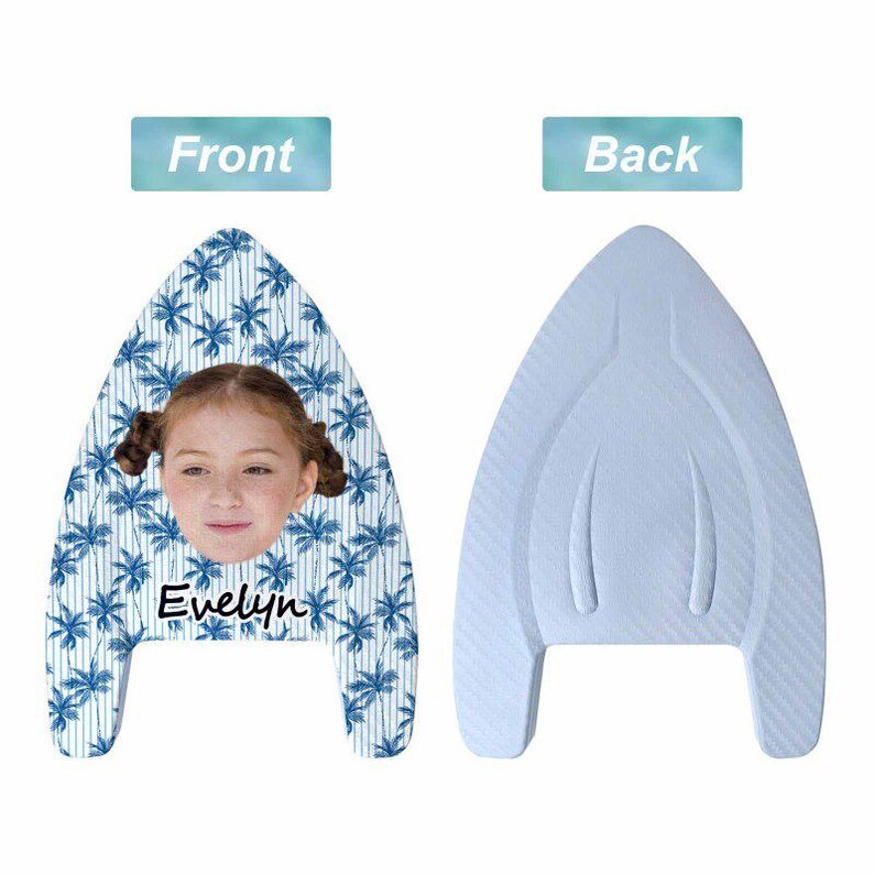 Custom Photo Face Swim Kickboard, Personalized Kids Swimming Aid - CustWitUK