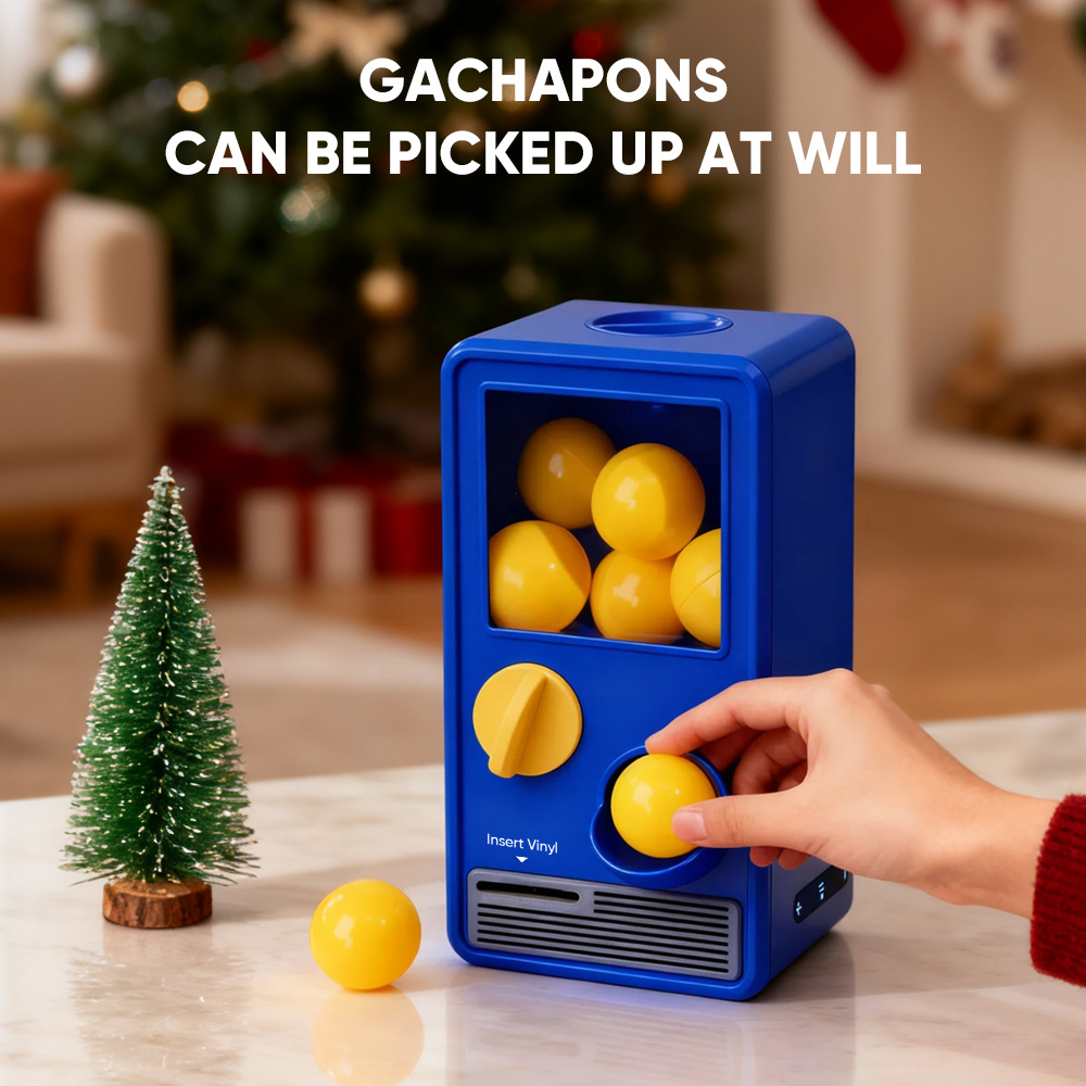 (Pre-Sale, Ships on 25/10) Personalized Music and Photo Music Gachapon Machine Custom Song Mini Record Box Retro Christmas Gifts for Her