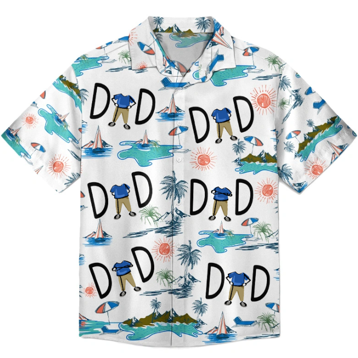 Custom Photo Dad Stance Personalized Custom Hawaiian Shirt, Custom Face Shirts Summer Gifts Anniversary/Birthday/Vacation Gifts