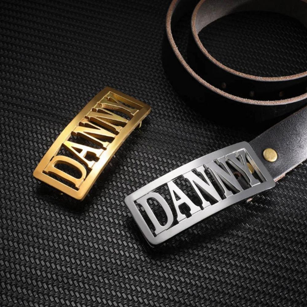 Personalized Name Belt Buckle – Custom Belt Clasp for Dad, Mom, Family, Friends