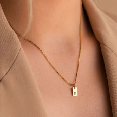 🎁2024 dögös modell nagy árcsökkentés🌟14K arany Erzsébet betűs nyaklánc💫