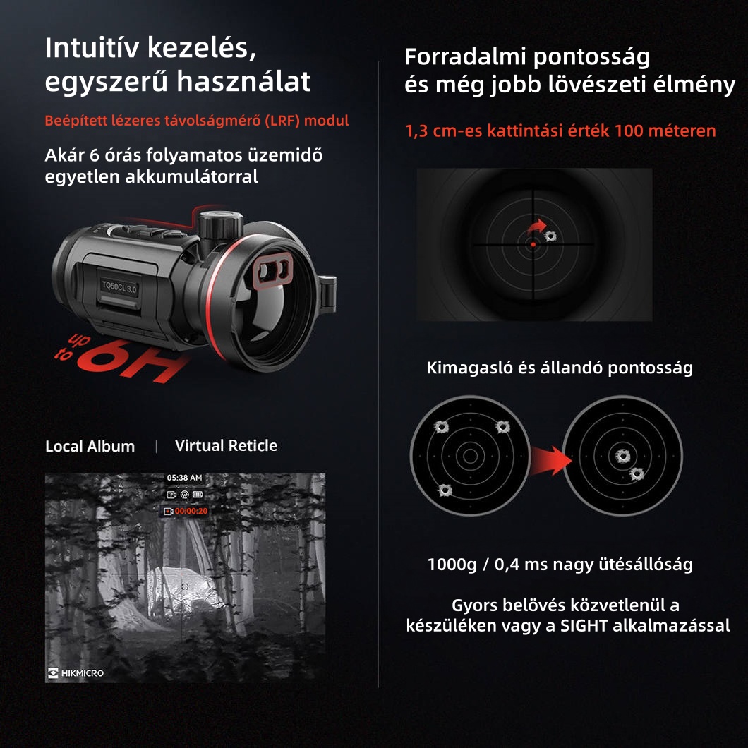 🔭 HIKMICRO Thunder 3.0 TQ50CL hőkamerás monokulár: fedezzen fel egy teljesen új látványvilágot!