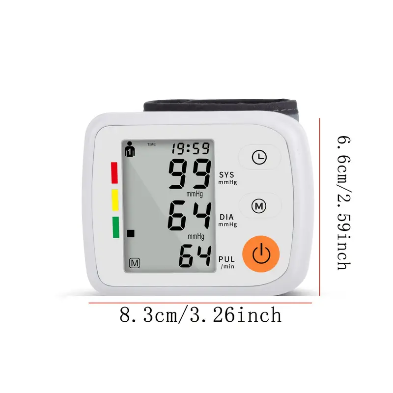     pressure monitor with   detection adjustable wristband soft lcd display battery powered   for adults teens voice broadcast function blood pressure wristband sleek   soft fabric blood pressure machine for adults Product details 4