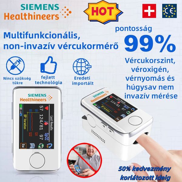 ✨Orvostudományi kutatástechnológiai innováció: Legnépszerűbb termék 2024-ben: Siemens hordozható, fájdalommentes és non-invazív vércukormérő, többfunkciós az egészség védelme érdekében💖