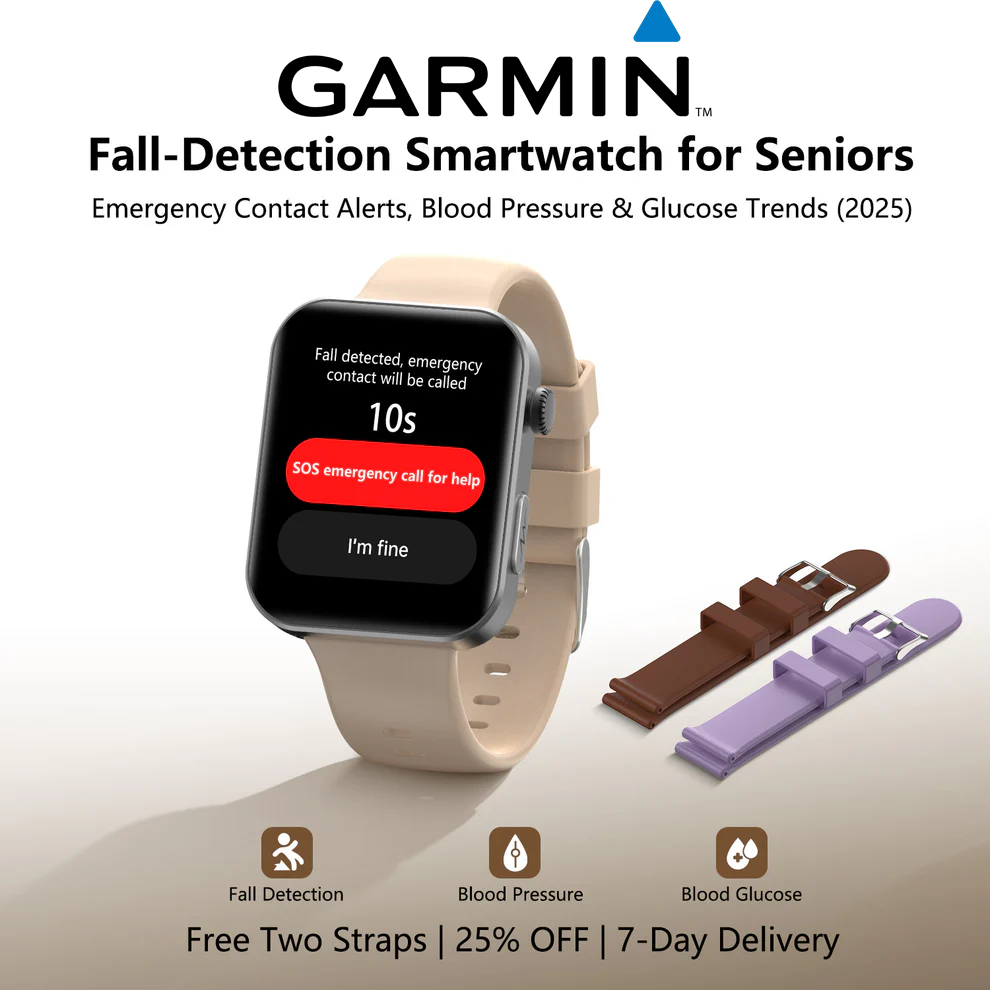 ⌚️ 2026-os frissített! Garmin AI egészség okosóra – vércukor- és vérnyomásmérés, hívás funkcióval, ajándék 2 szíj 🎁📞