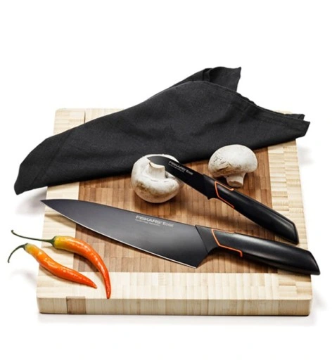 Limitovaná edícia: 5-dielna sada nožov FISKARS® v bloku FISKARS EDGE BLOCK, ostrý kuchynský nôž + sada na brúsenie