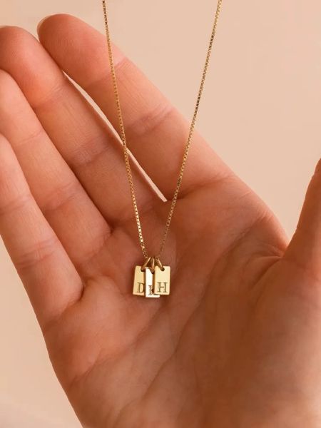 🎁2024 dögös modell nagy árcsökkentés🌟14K arany Erzsébet betűs nyaklánc💫