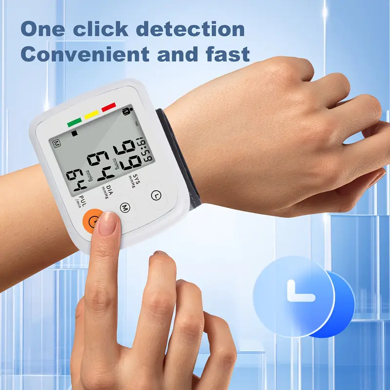     pressure monitor with   detection adjustable wristband soft lcd display battery powered   for adults teens voice broadcast function blood pressure wristband sleek   soft fabric blood pressure machine for adults Product details 0