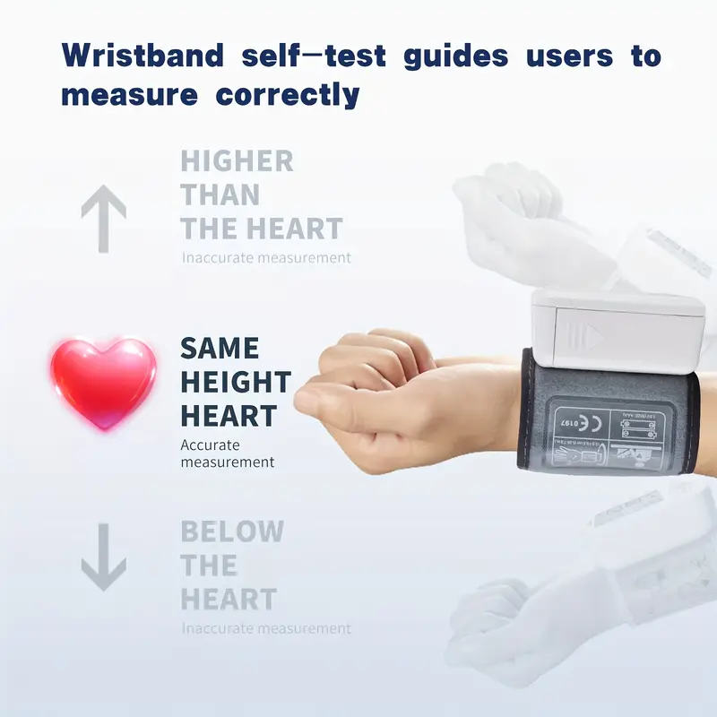     pressure monitor with   detection adjustable wristband soft lcd display battery powered   for adults teens voice broadcast function blood pressure wristband sleek   soft fabric blood pressure machine for adults Product details 5