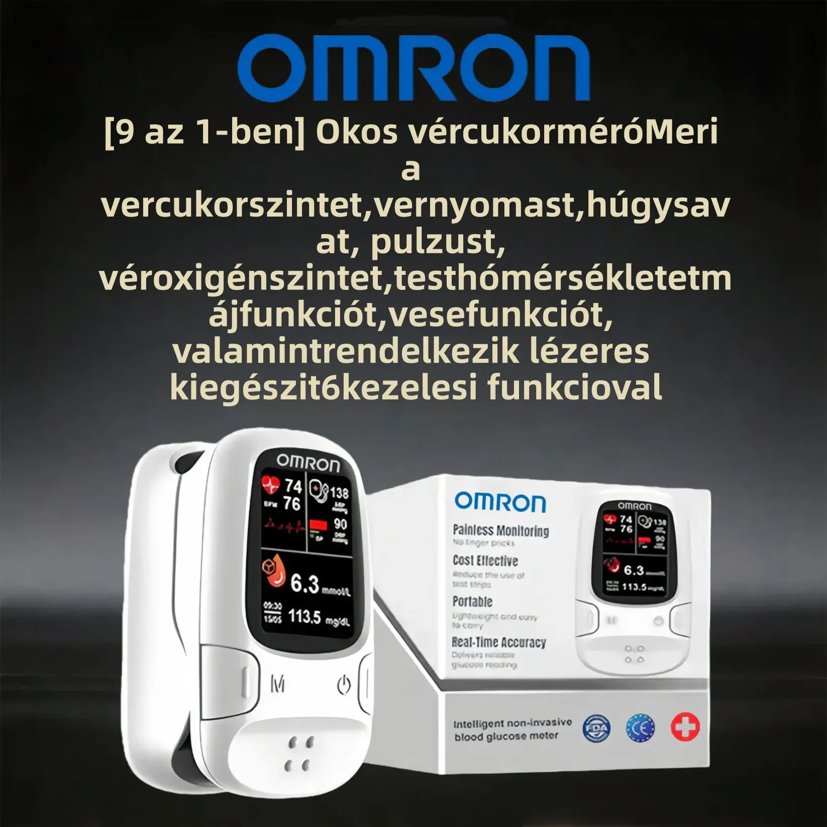🔥 Black Friday akció !✅ Omron™ bemutatja az újonnan piacra dobott non-invazív okos vércukormérőt 🔥Készült az USA-ban🔥