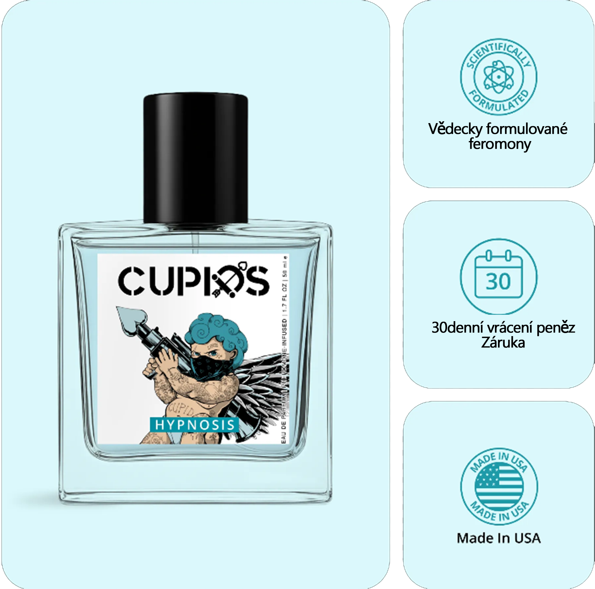 Otočte hlavu a zažehněte její touhu dvěma střiky této feromonové kolínské vody