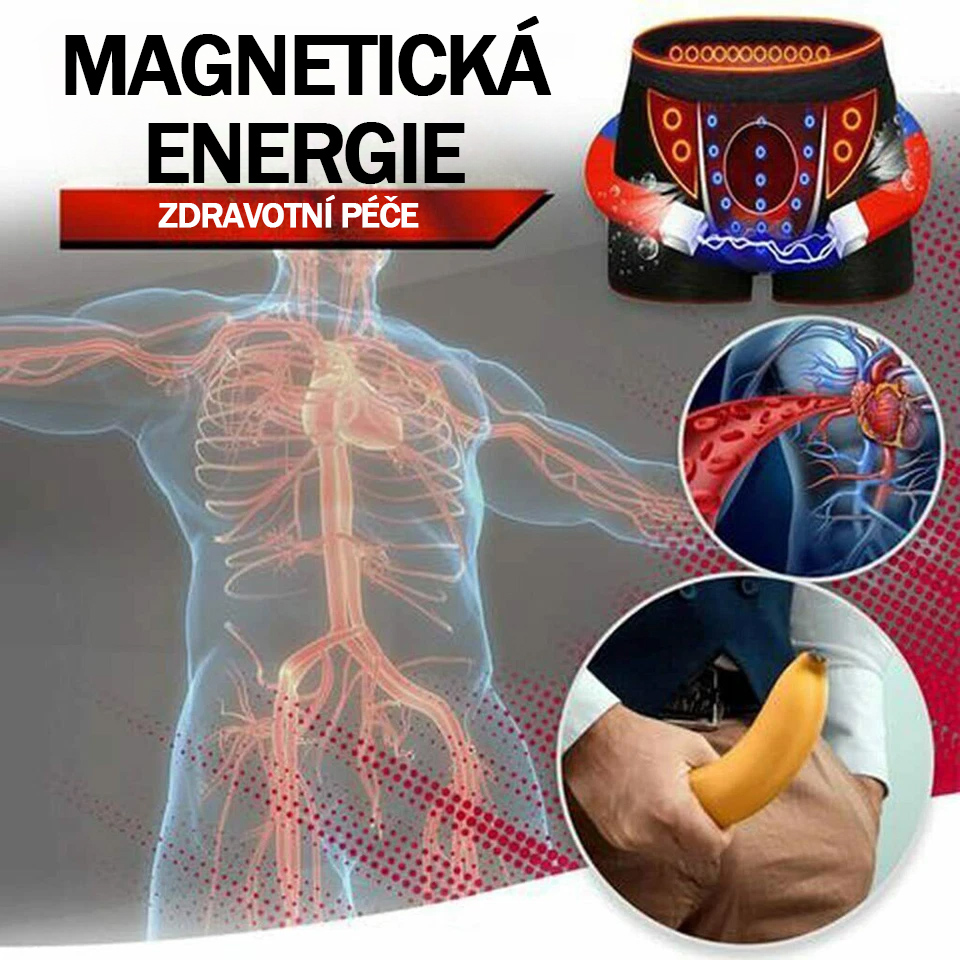 Pánské boxerky s magnetickou terapií, kalhotky na zvětšení prostaty, vyrobené v USA