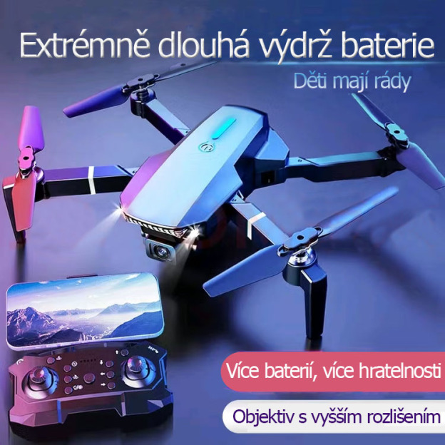DJI Red DJH Drone ke Dni dětí, hračka k narozeninám pro chlapce, inteligentní, 10 let, 12 let, černá, technologie [8K HD duální kamera + 360° vyhýbání se překážkám], dvojitý elektrický