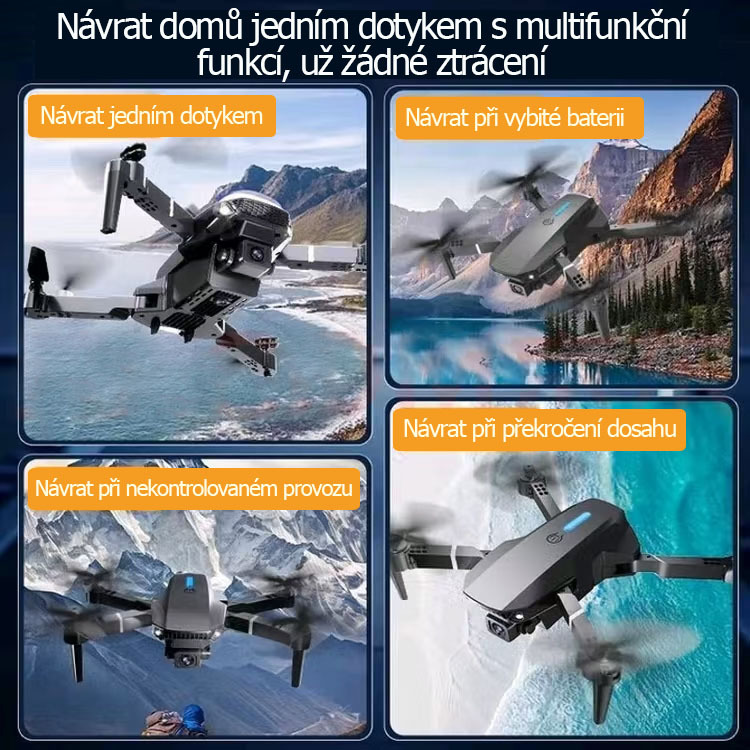 DJI Red DJH Drone ke Dni dětí, hračka k narozeninám pro chlapce, inteligentní, 10 let, 12 let, černá, technologie [8K HD duální kamera + 360° vyhýbání se překážkám], dvojitý elektrický