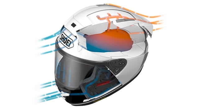 Z&aacute;vodn&iacute; ventilace helmy SHOEI X-Fifteen