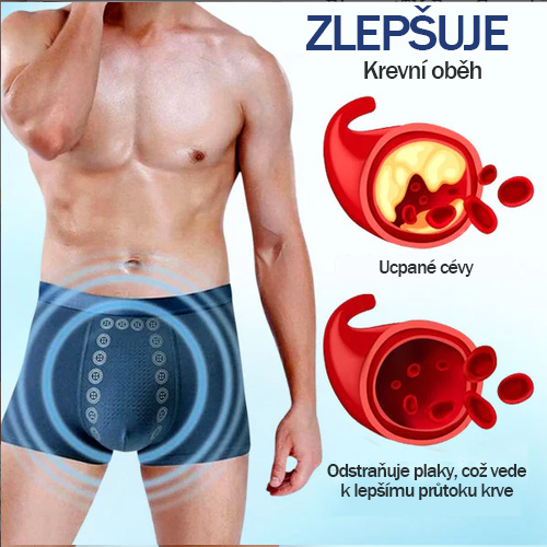 Magnetoterapie, pánské boxerky, spodní prádlo, zvětšení prostaty - zeštíhlující spodní prádlo, dlouhotrvající růst, zpomalení kalení mužů