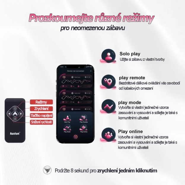 AUXFUN Sex stroj Automatický milovací stroj s dálkovým ovládáním a stupňovaným dildem, strkací stroj s 3XLR konektorem a aplikací Sexuální hračky Hands-free