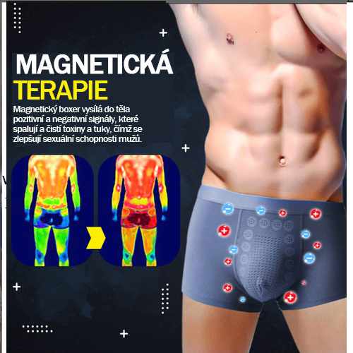 Magnetoterapie, pánské boxerky, spodní prádlo, zvětšení prostaty - zeštíhlující spodní prádlo, dlouhotrvající růst, zpomalení kalení mužů