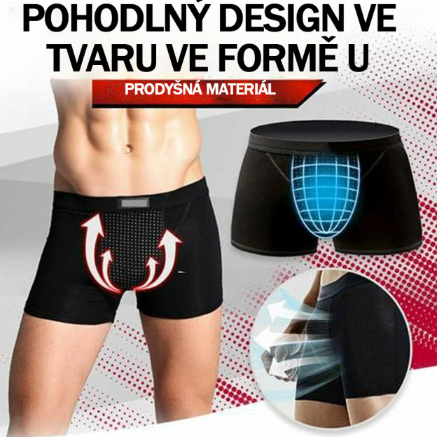 Pánské boxerky s magnetickou terapií, kalhotky na zvětšení prostaty, vyrobené v USA