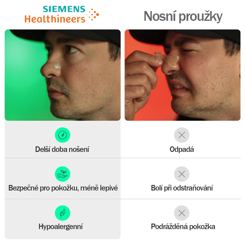 Startovací sada magnetických nosních proužků Intake Breathing a 15denní zásoba Extra silný