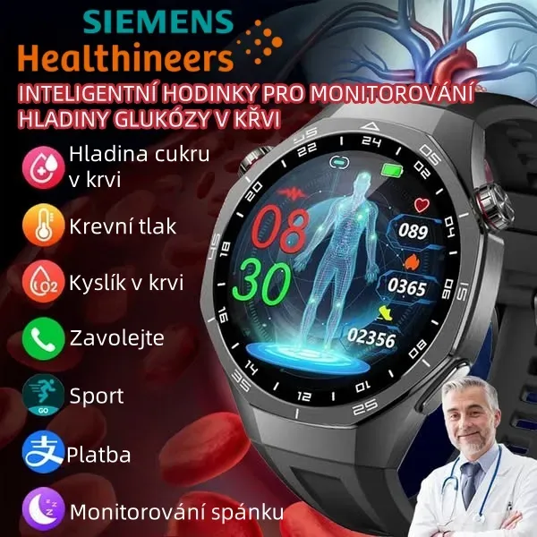 Nové chytré lékařské hodinky s umělou inteligencí z roku 2026🔥 | Monitorování zdraví EKG + PPG | Test hladiny cukru v krvi, krevních lipidů, kyseliny močové a fitness tracker