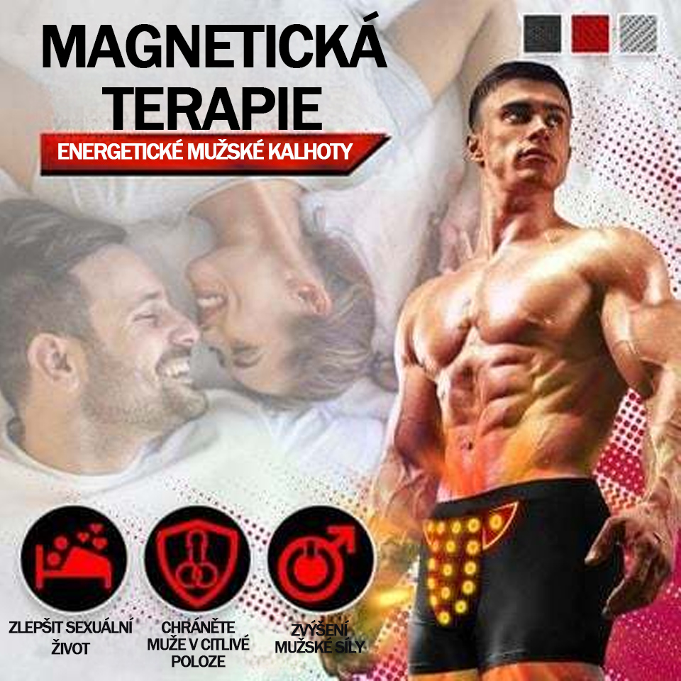Pánské boxerky s magnetickou terapií, kalhotky na zvětšení prostaty, vyrobené v USA