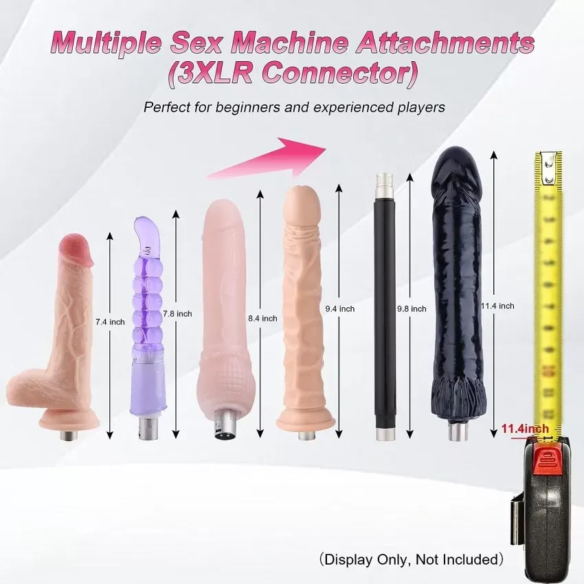 AUXFUN Sex stroj Automatický milovací stroj s dálkovým ovládáním a stupňovaným dildem, strkací stroj s 3XLR konektorem a aplikací Sexuální hračky Hands-free