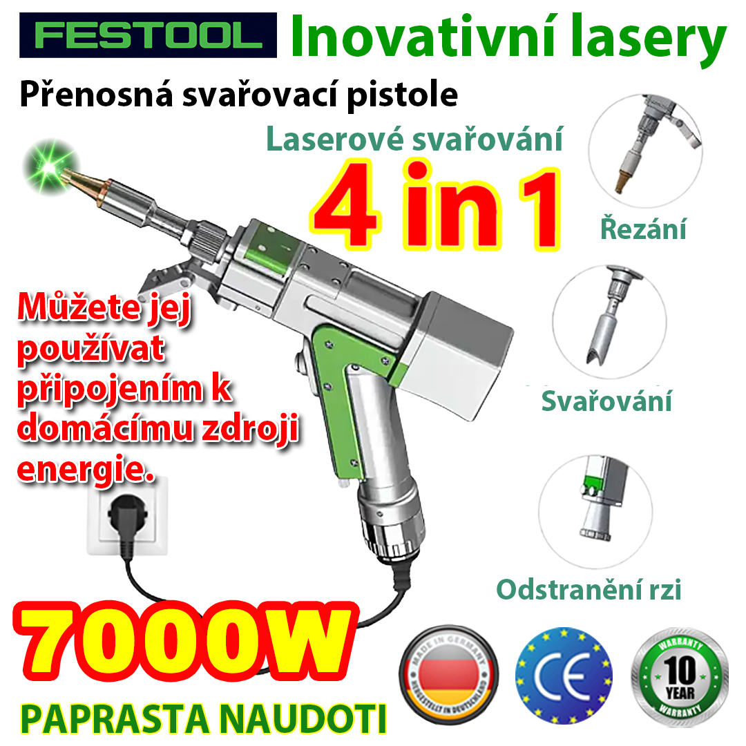 [Laserové svařování se čtyřmi funkcemi] FESTOOL Multifunkční laserová pistole, 7000W