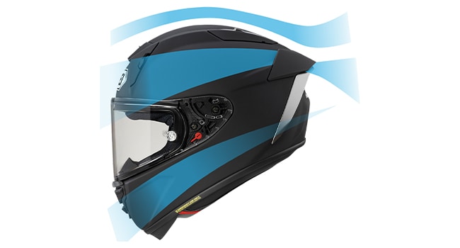 Aerodynamick&yacute; v&yacute;kon přilby SHOEI X-Fifteen