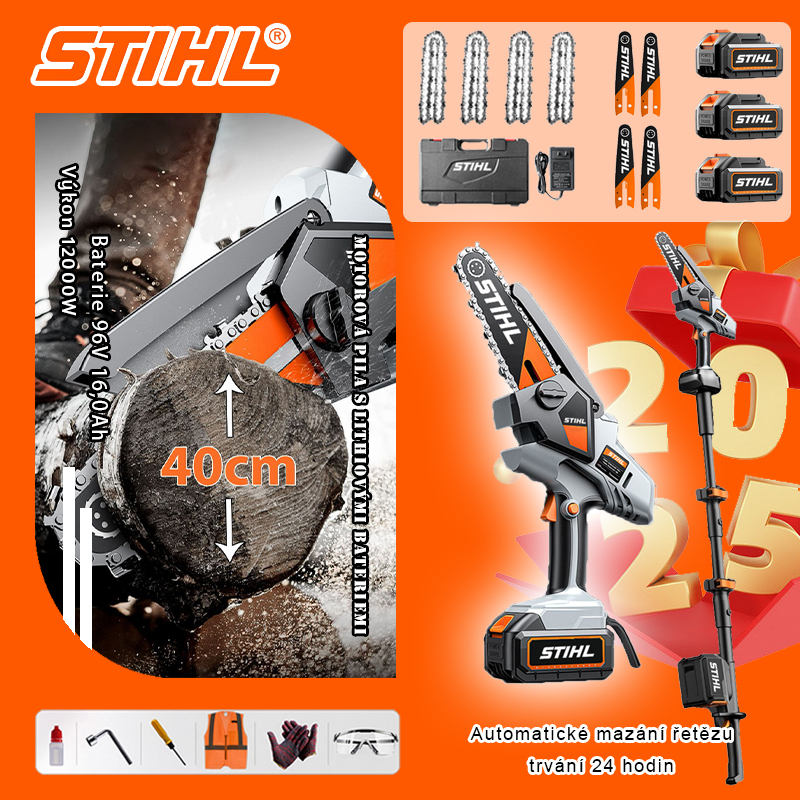 Přenosná řetězová pila STIHL 12000W s lithiovou baterií