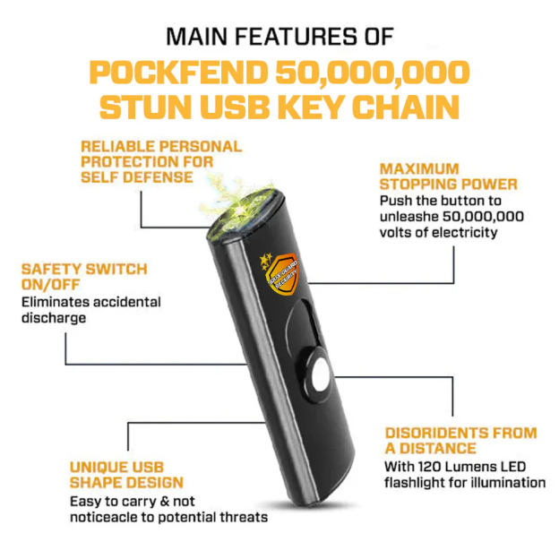🚨2025 EXCLUSIVE ⏳ 50M Volt Stun USB Keychain⚡