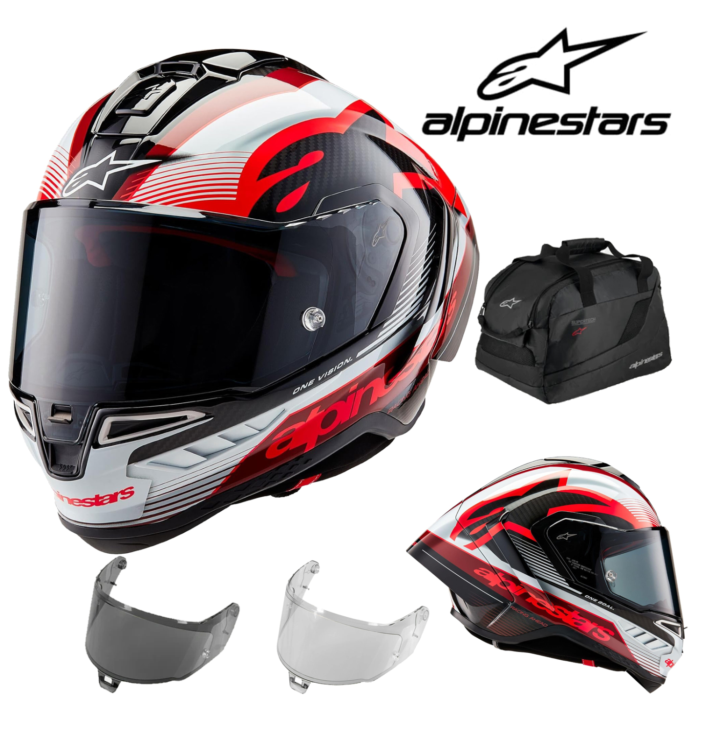 Přilba Alpinestars Supertech R10 Solid, karbonová skořepina, certifikace CE, pokročilé odvětrávání a padnutí