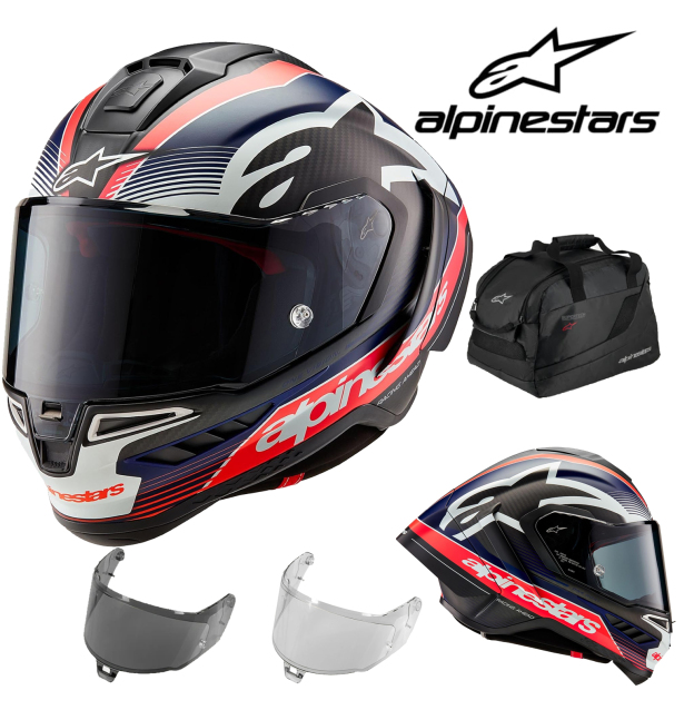 Přilba Alpinestars Supertech R10 Solid, karbonová skořepina, certifikace CE, pokročilé odvětrávání a padnutí