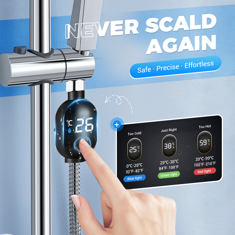 🚿 BUY 3 GET 1 FREE! 🌡️ Shower Thermometer - Instant Digital Display, Waterproof & Easy Install for Safe Bathing