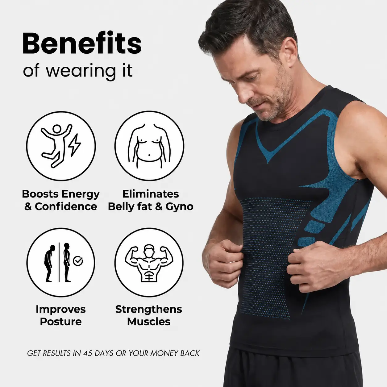 🔥 50% OFF Today — Men's Shaping Vest | Feel The Power Of Confidence, Shape & Control