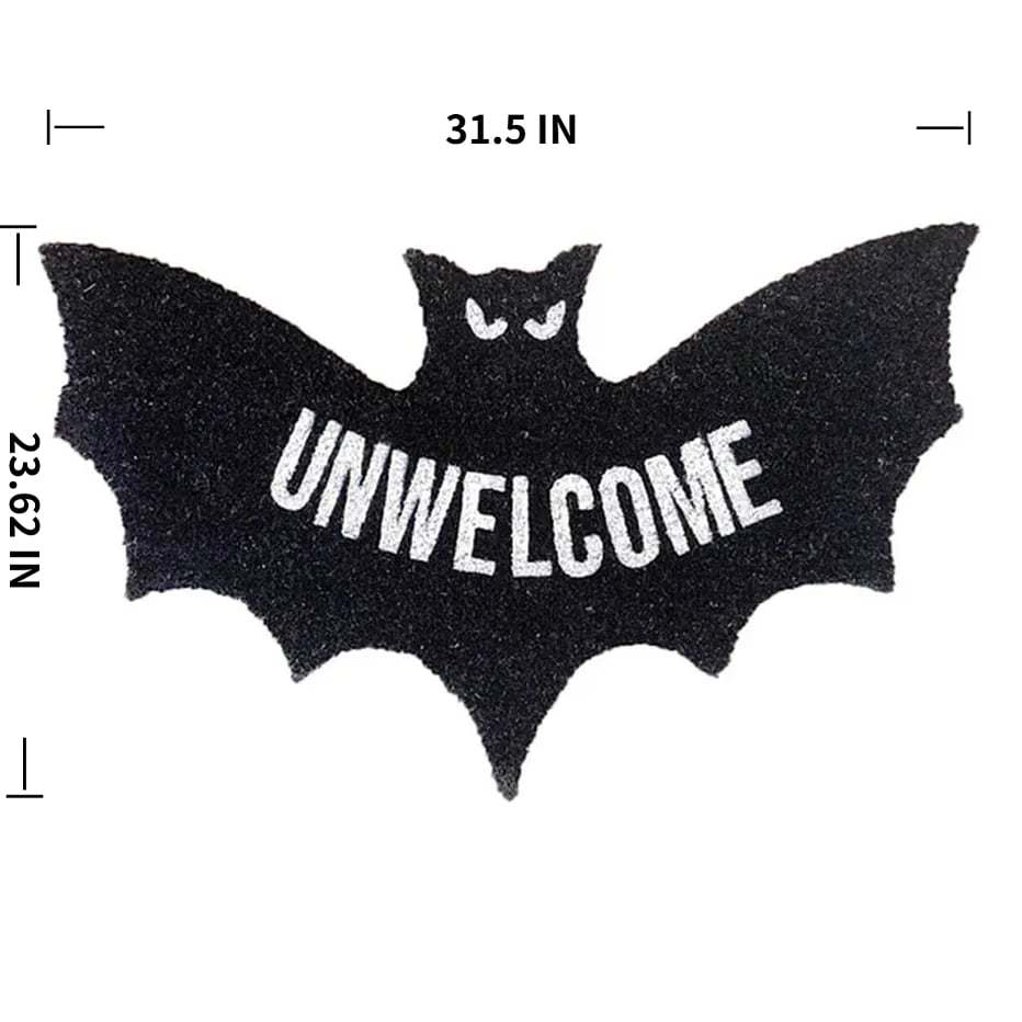 🔥Early Halloween Sale 49% OFF🦇 "Unwelcome" Bat Shaped Coir Mat