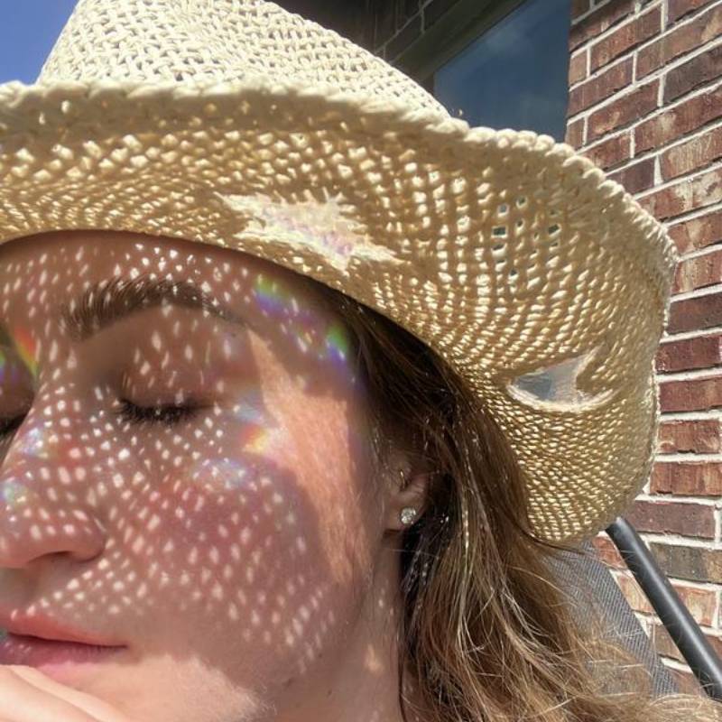 🌞Summer Hot Sale 49% OFF🤠Suncatcher Cowgirl Straw Prism Hat✨Make Rainbows Anytime, Anywhere!