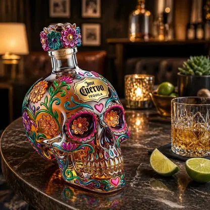 💀 Day of the Dead Skull Decanter Set™ – FREE Matching Goblet While Supplies Last💋
