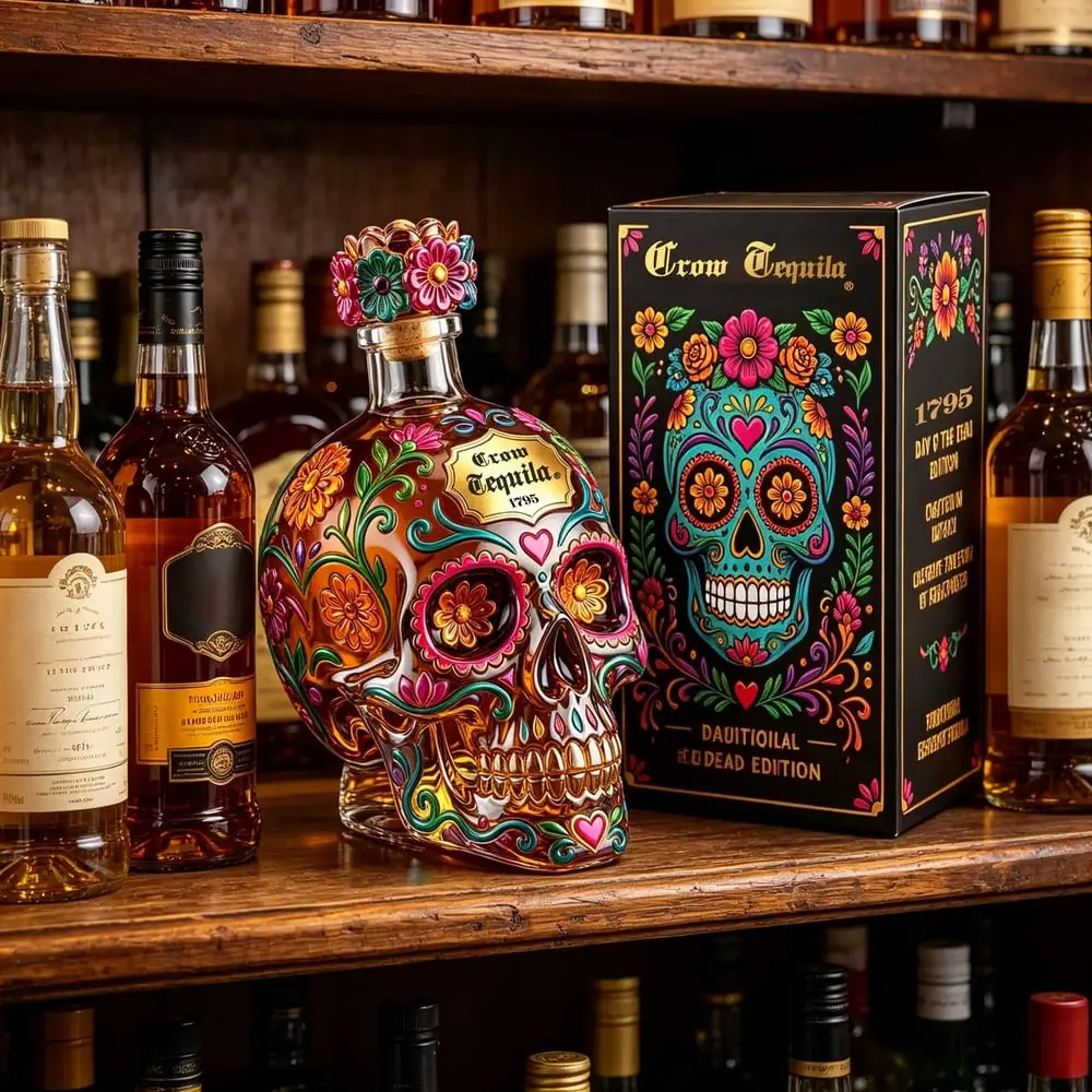 💀 Day of the Dead Skull Decanter Set™ – FREE Matching Goblet While Supplies Last💋