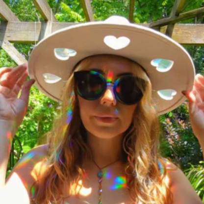 🌞Summer Hot Sale 49% OFF🤠Suncatcher Cowgirl Straw Prism Hat✨Make Rainbows Anytime, Anywhere!