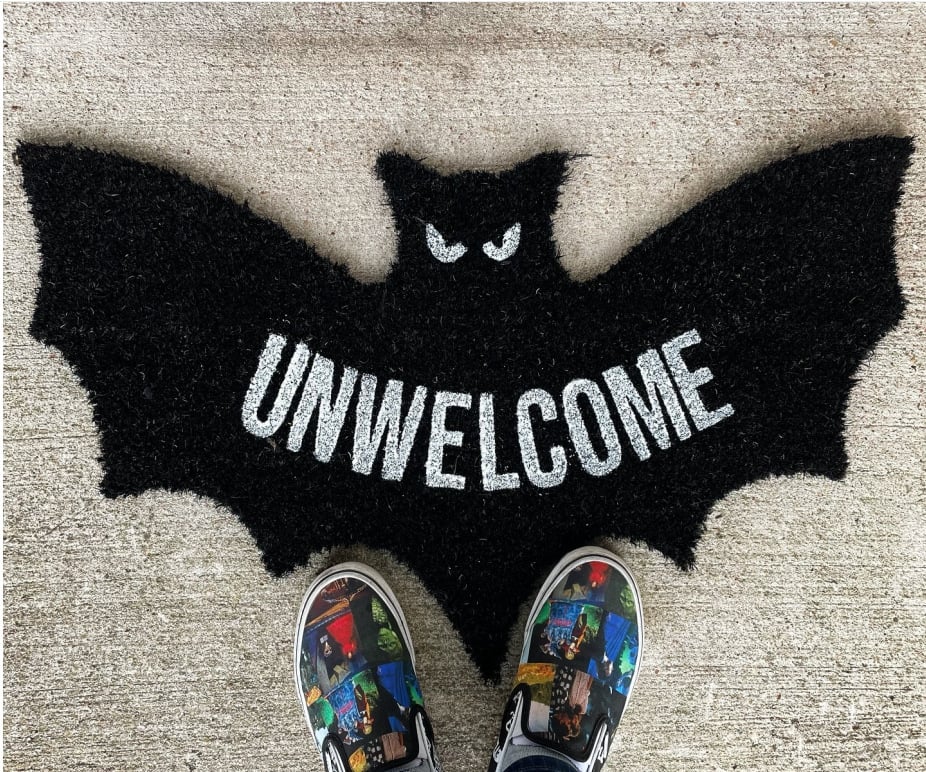 🔥Early Halloween Sale 49% OFF🦇 "Unwelcome" Bat Shaped Coir Mat