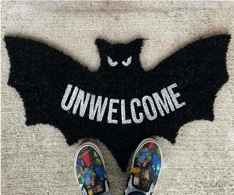🔥Early Halloween Sale 49% OFF🦇 "Unwelcome" Bat Shaped Coir Mat